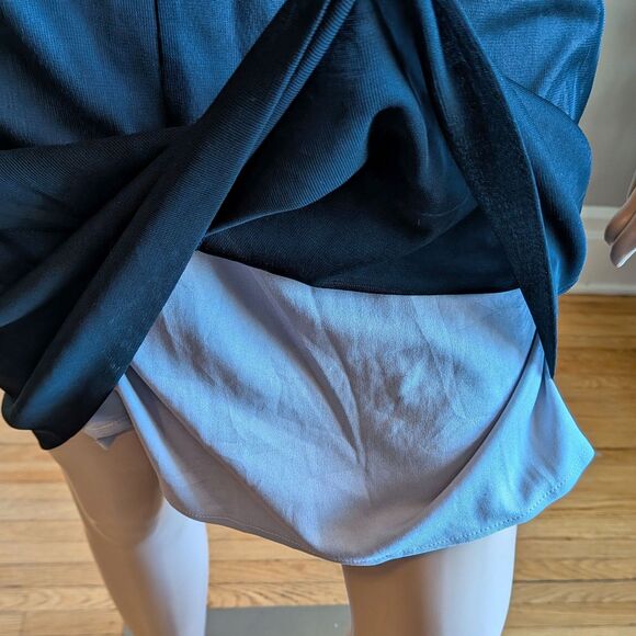 Vintage Y2K Express Mesh Mini Dress Black LBD Party Whimsigoth Size 7/8 - Picture 7 of 8